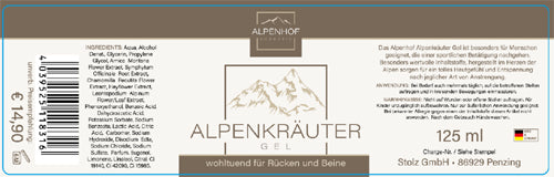 Гел с алпийски билки Alpenhof 125 ml: Ревитализираща Енергия за Активни Хора